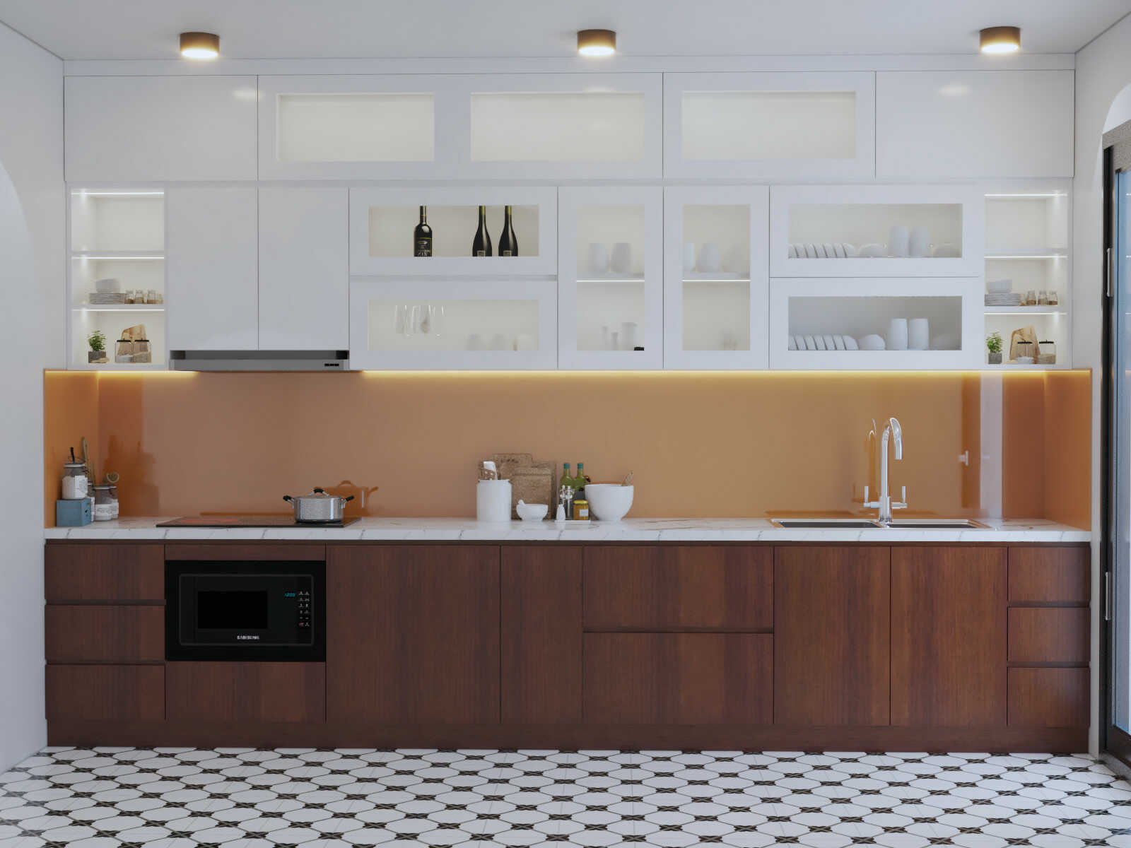 TỦ BẾP MDF AN CƯỜNG 48